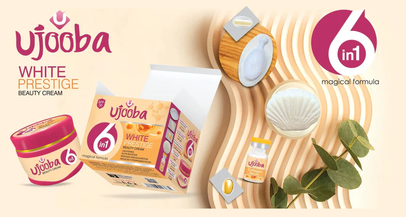 Ujooba White Prestige Beauty Cream  6-in-1 Advanced Skincare Pack